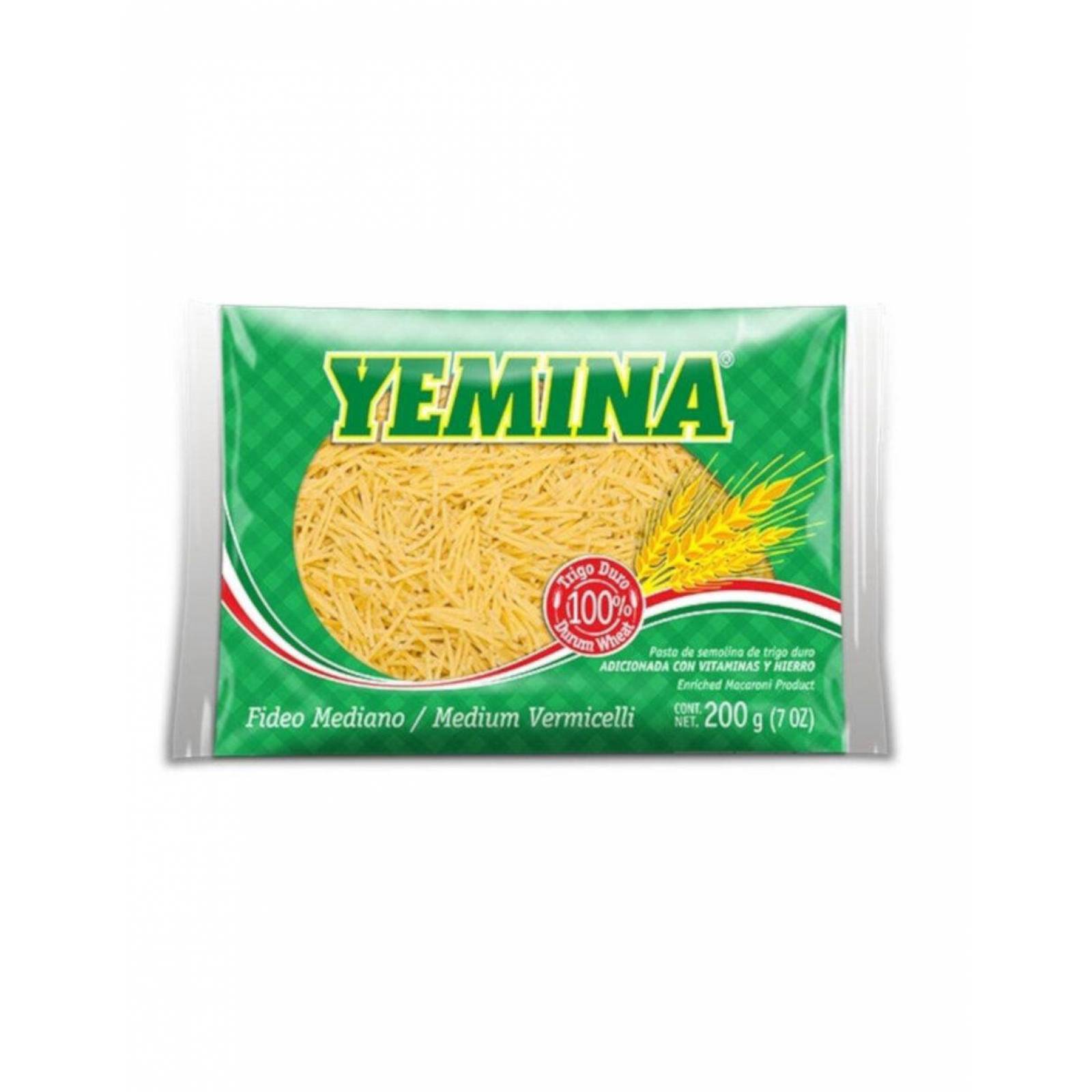 Pack de 24 Sopa para Pasta Yemina Fideo Mediano 200 gr