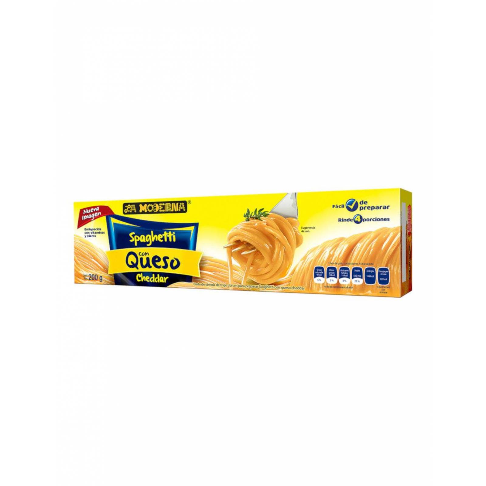 Pack de 20 Sopa Pasta La Moderna Spaguetti C/queso 200 gr