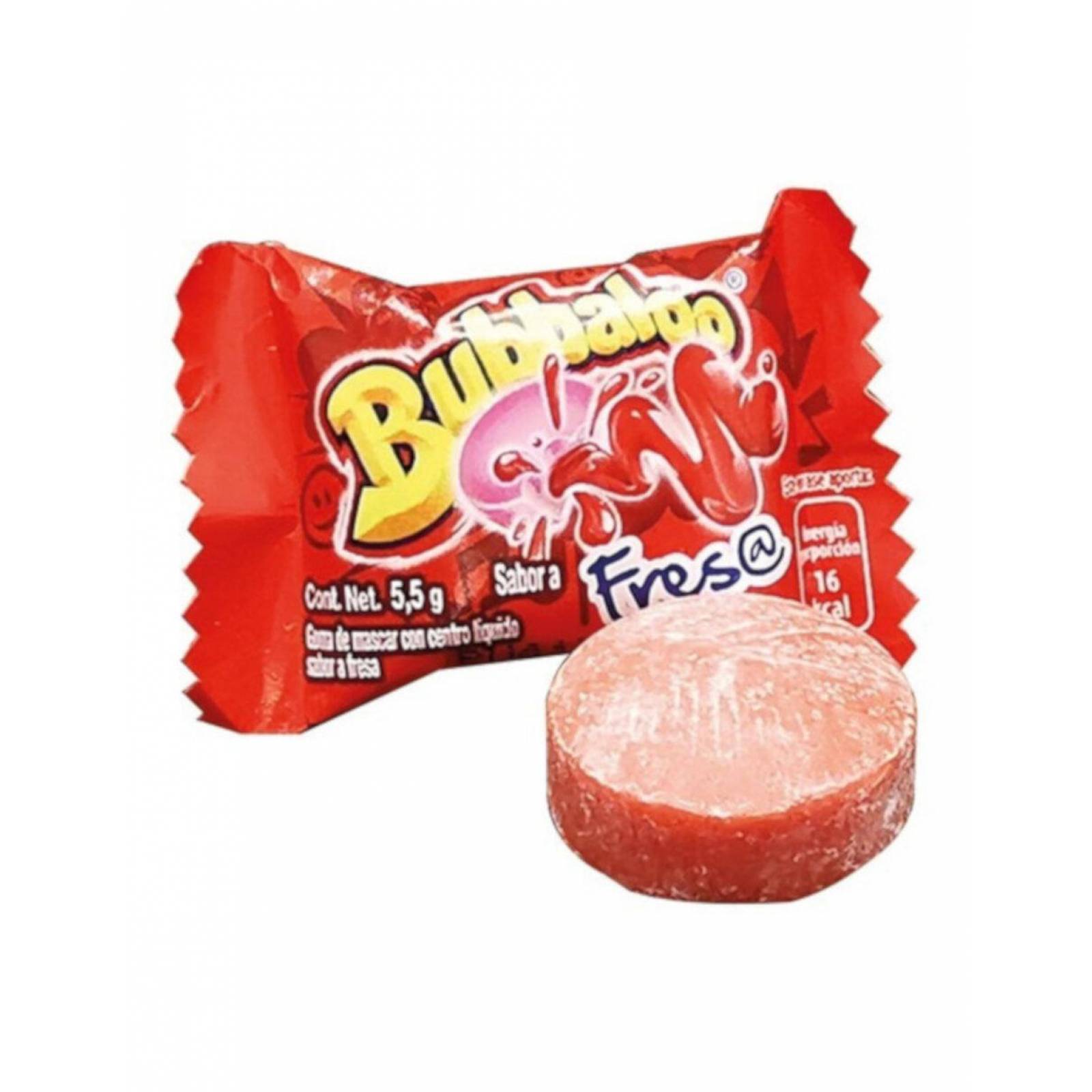 Pack de 32 Chicle Bubbaloo Fresa 50 piezas 