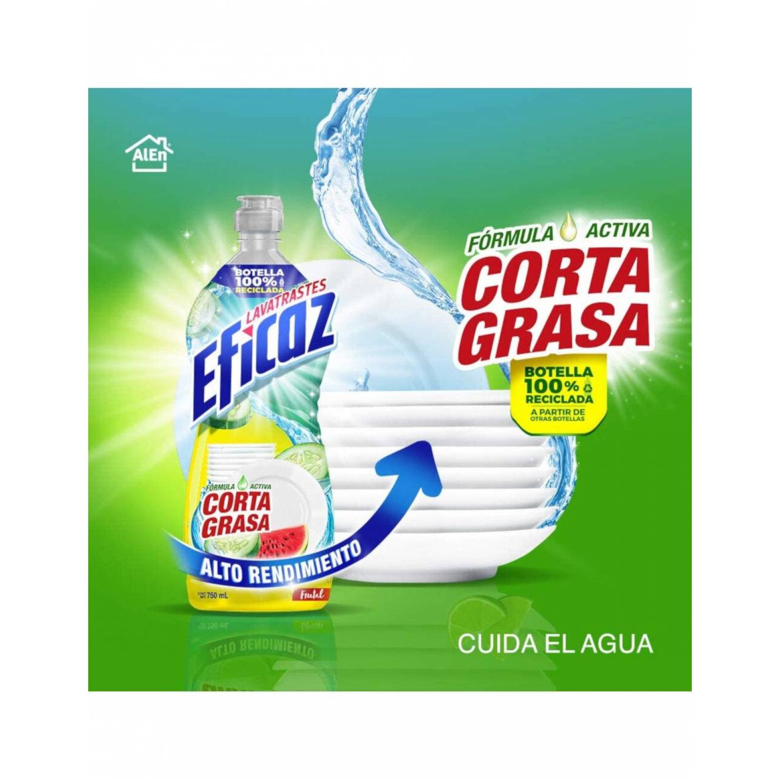 Pack de 12 Lavatrastes Líquido Pinol Eficaz Manzana 350 ml