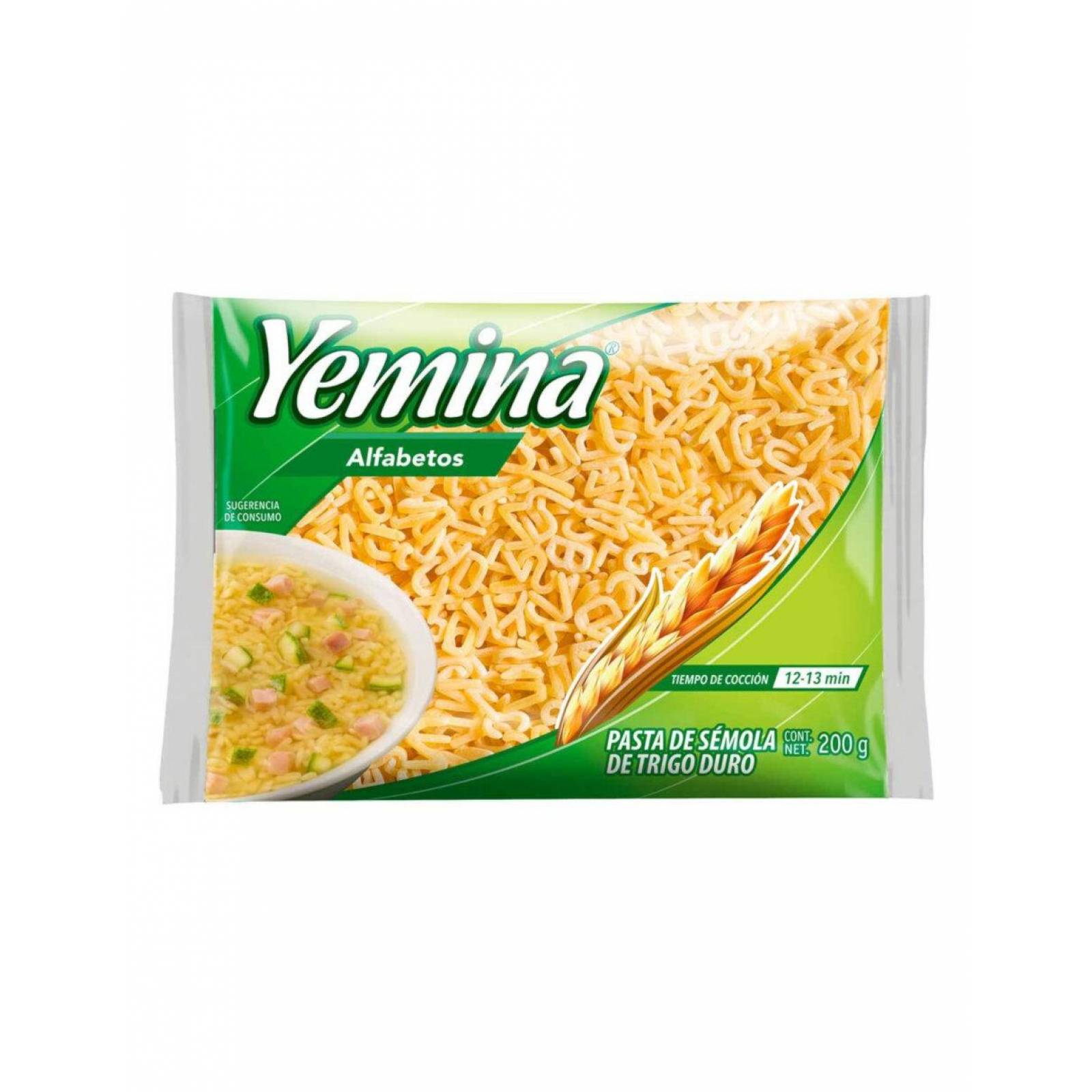 Pack de 24 Sopa para Pasta Yemina Alfabeto 200 gr 