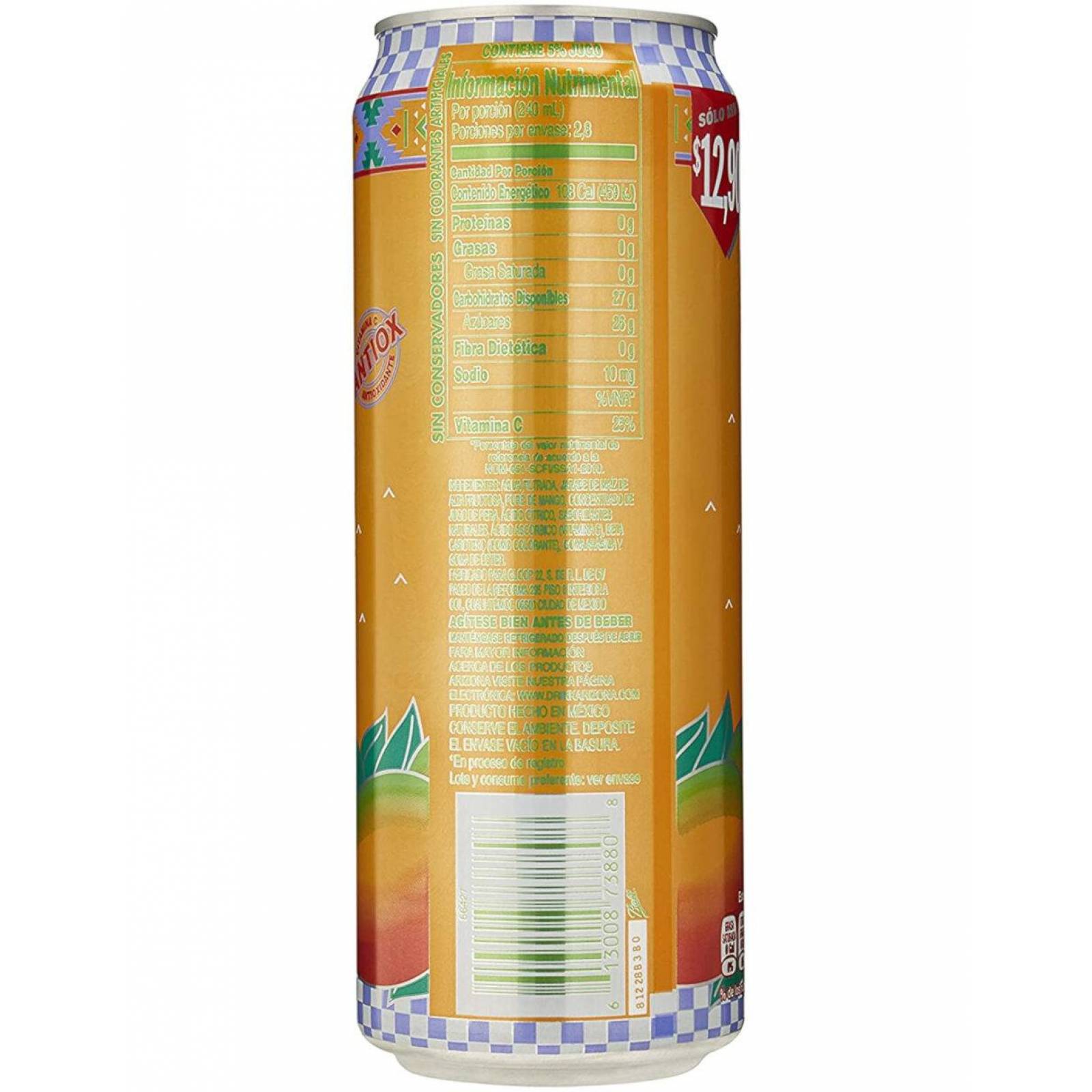 Pack de 24 Té Arizona Mango 680 ml 