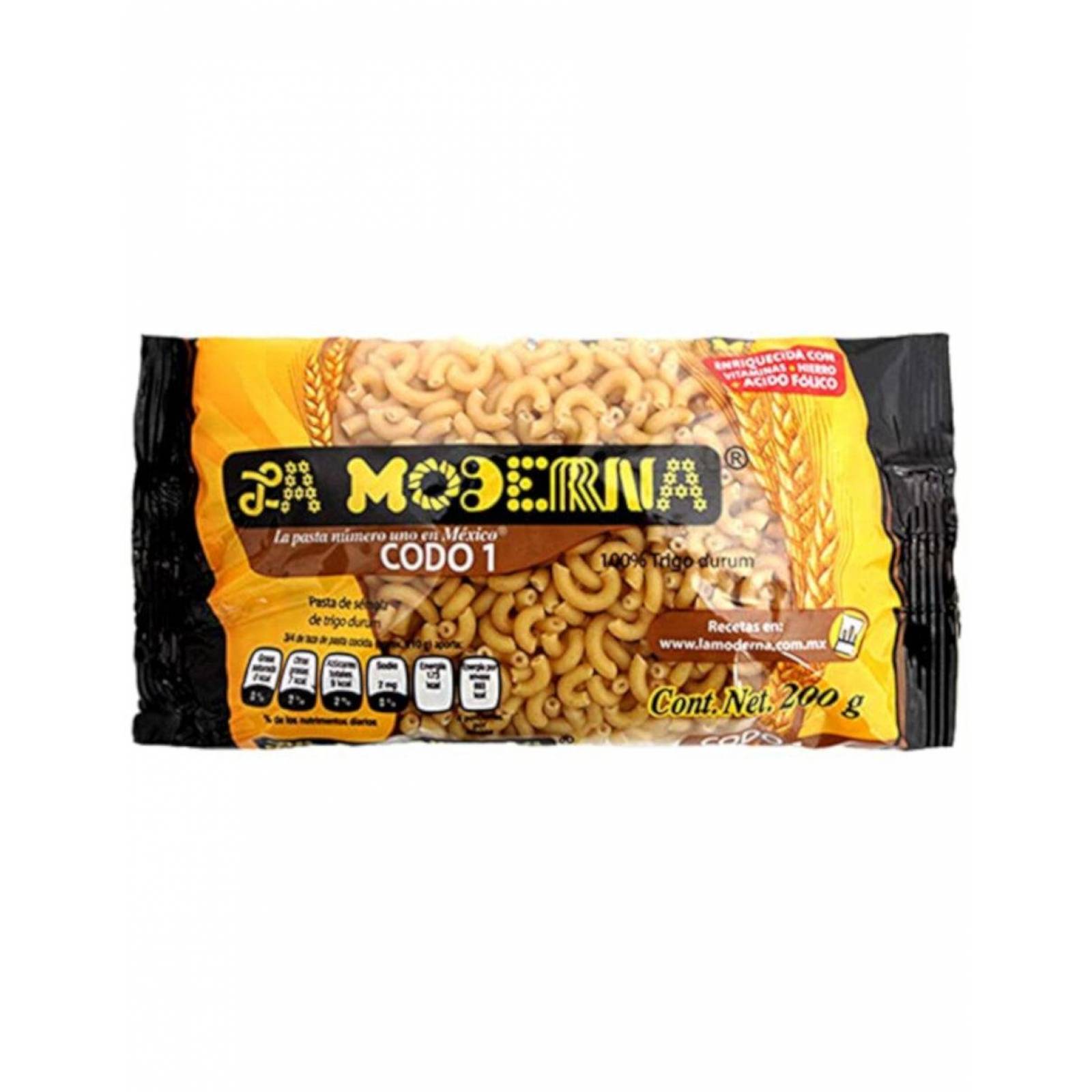 Pack de 20 Sopa para Pasta La Moderna Codo #1 200 gr 