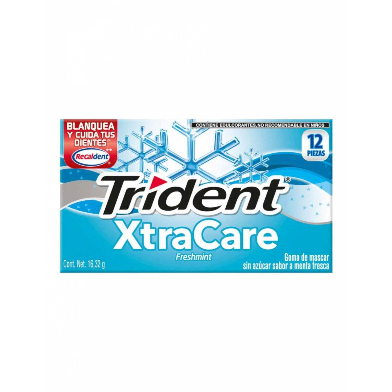Pack de 32 Chicle Trident XC 12's Fresh 12/16.3 gr 