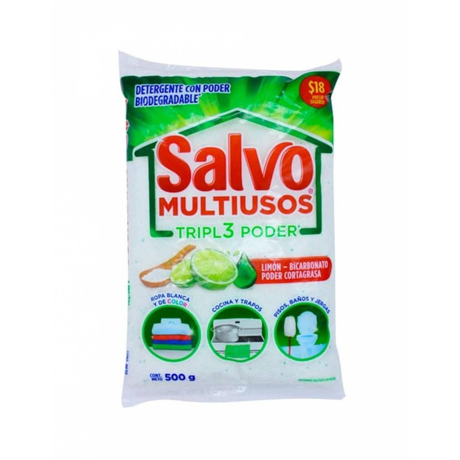 Pack de 20 Detergente Multiusos Salvo de 500g 