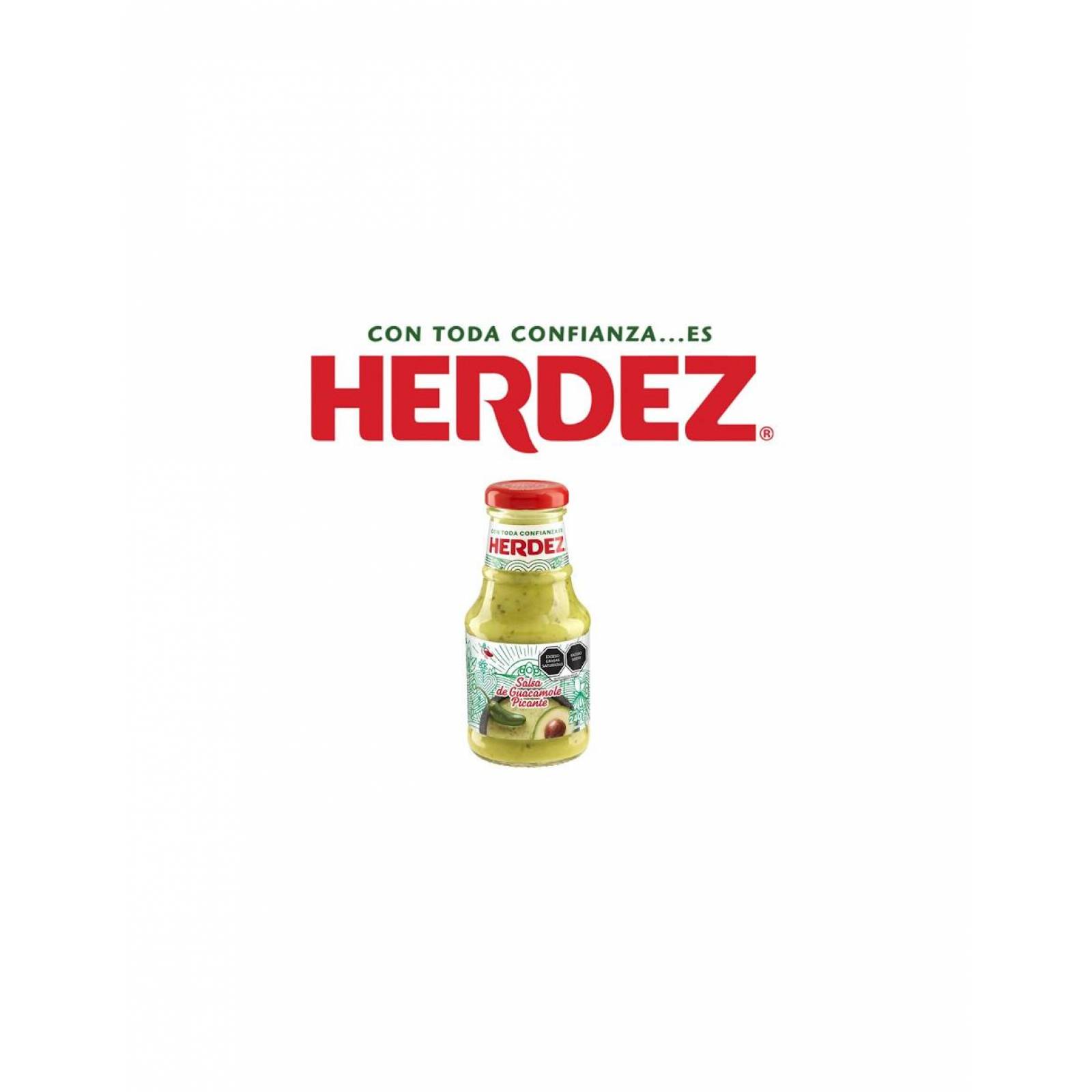 Pack de 6 Salsa guacamole picante de Herdez de 240g
