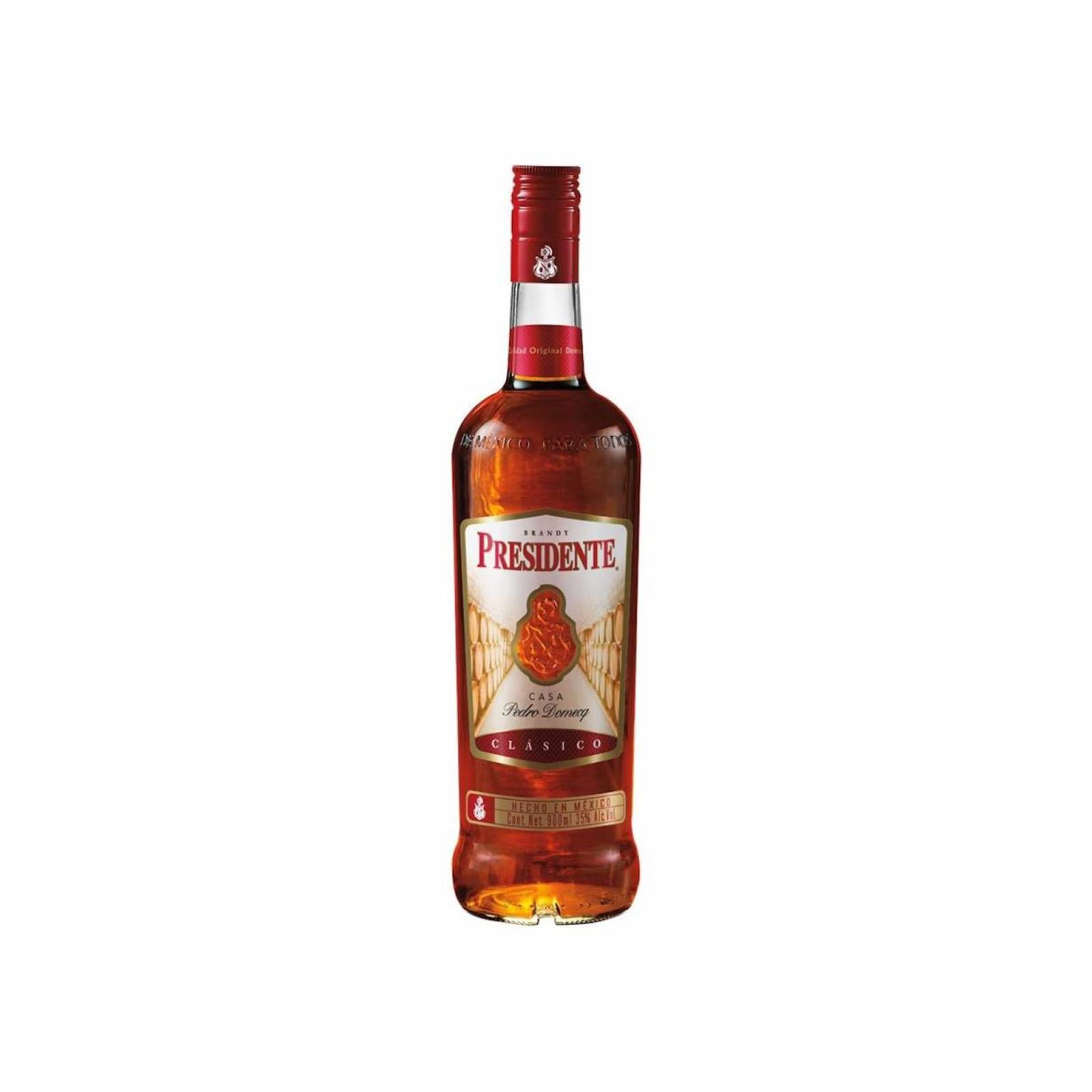 Pack de 12 Brandy clasico Presidente de 900ml 