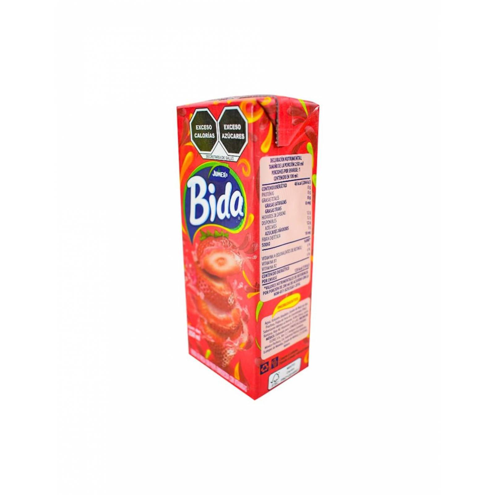 Pack de 12 Jugo de fresa Bida Jumex de 250ml 
