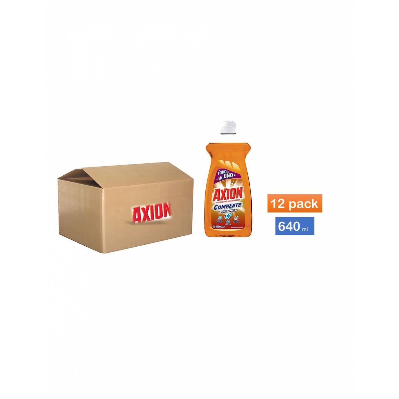 Pack de 12 Liquido complete antibacterial Axion de 640ml 