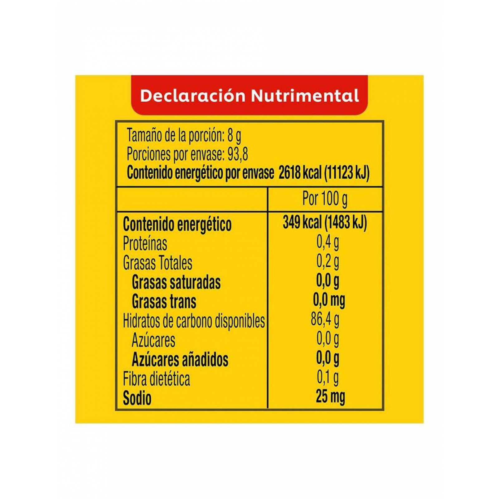 Pack de 24 Atole fécula de maíz Maizena de 750g