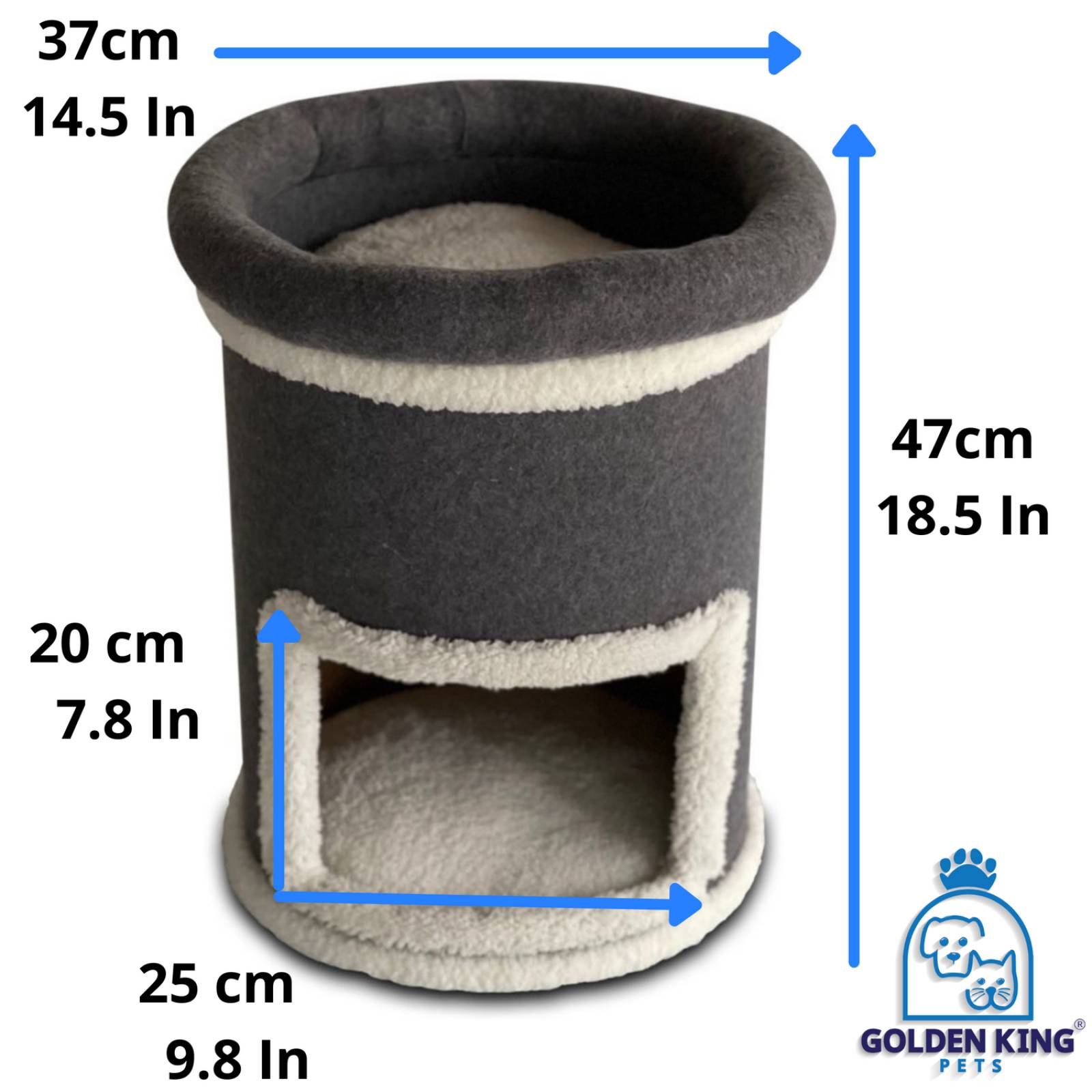 Casa Cama Mueble Rascador Torre Trepador Golden King Todo en 1 