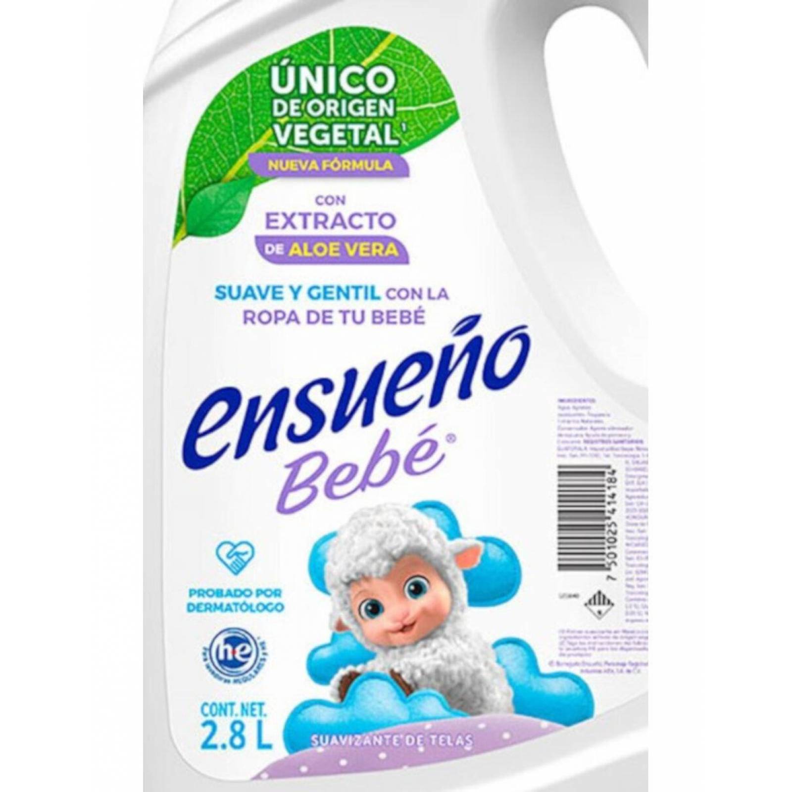 Pack de 6 Suavizante de Telas Ensueño Zero Enj. Bebe 2.8 L 