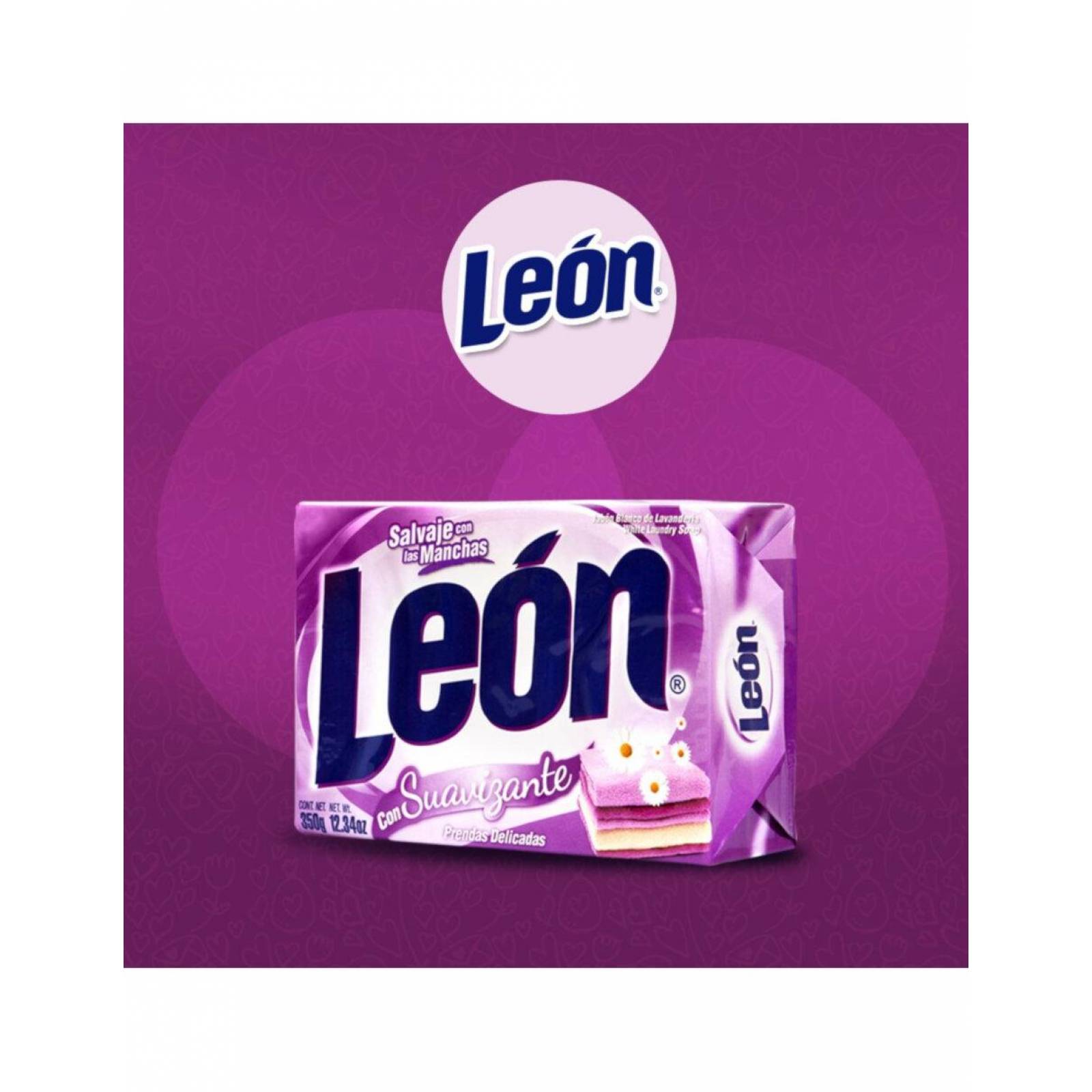 Pack de 20 Jabón Lavandería León Suavizante 350 gr 