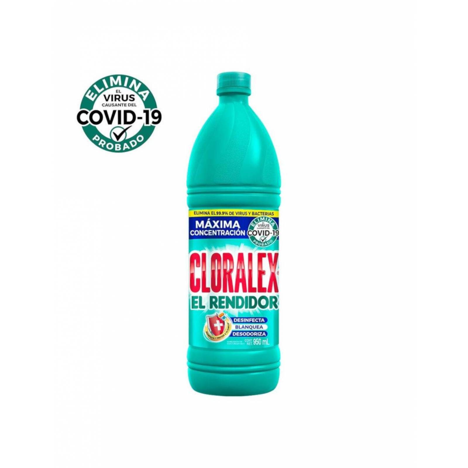 Pack de 12 Blanqueador Cloralex Rendidor 950 ml 