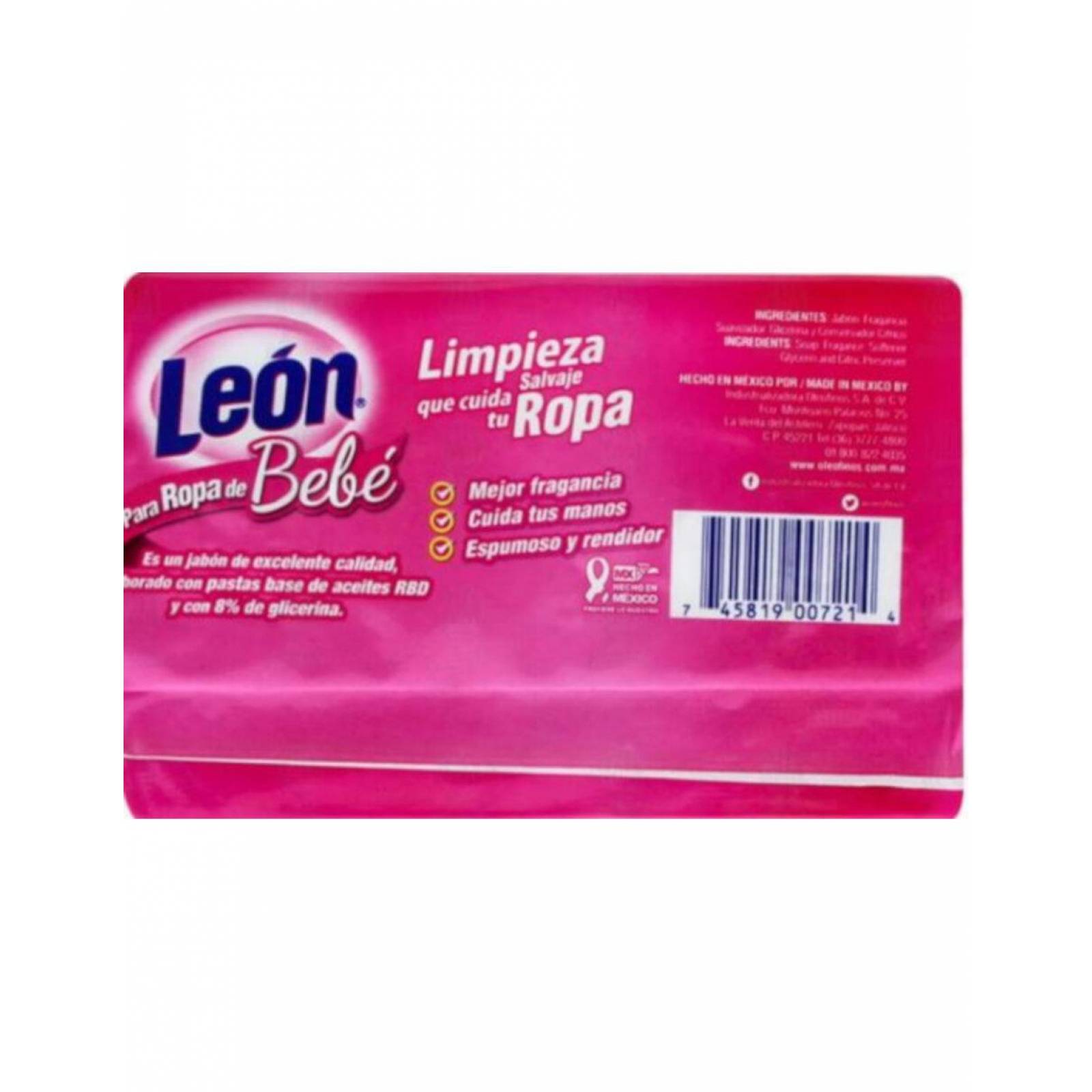 Pack de 20 Jabón Lavandería León Bebé 350 gr