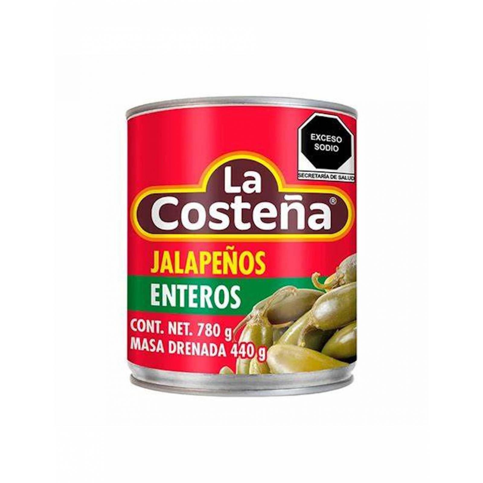 Pack de 12 Chiles jalapeños La Costeña de 780g 