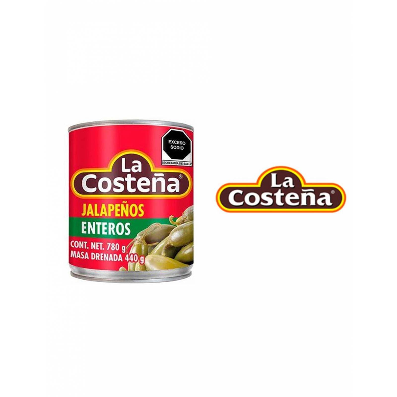 Pack de 12 Chiles jalapeños La Costeña de 780g 