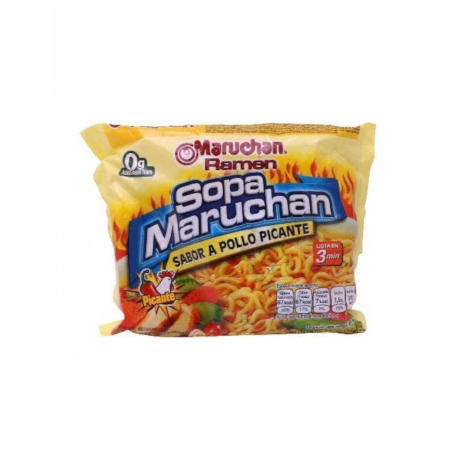 Pack de 24 Sopa Inst. Maruchan Ramen Pollo Picante 85gr 
