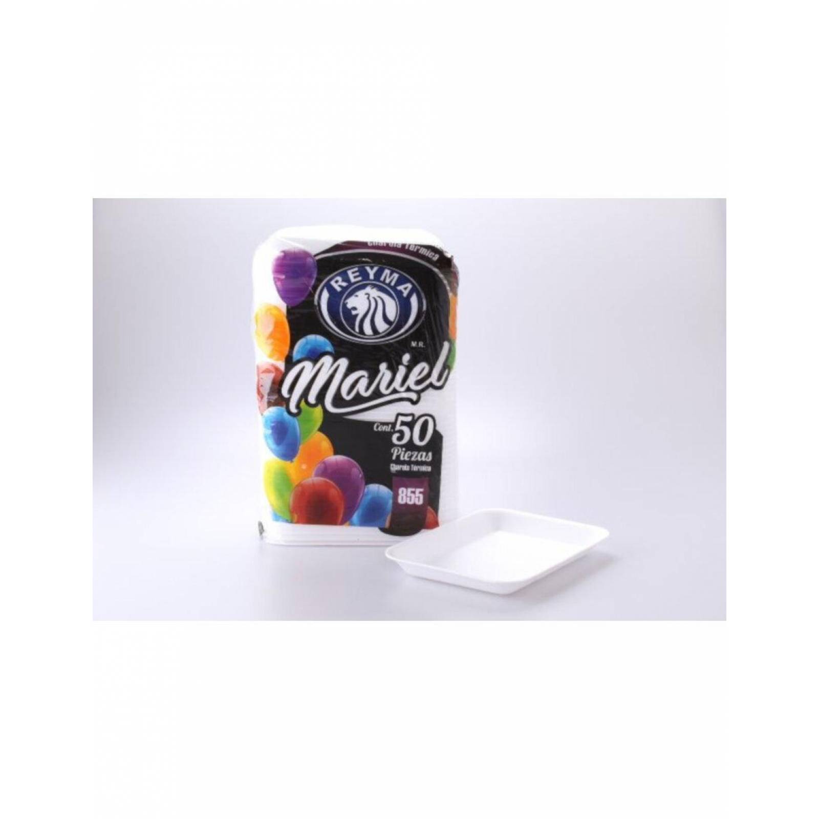 Pack de 10 Charola Desechable Mariel #855 50 piezas 