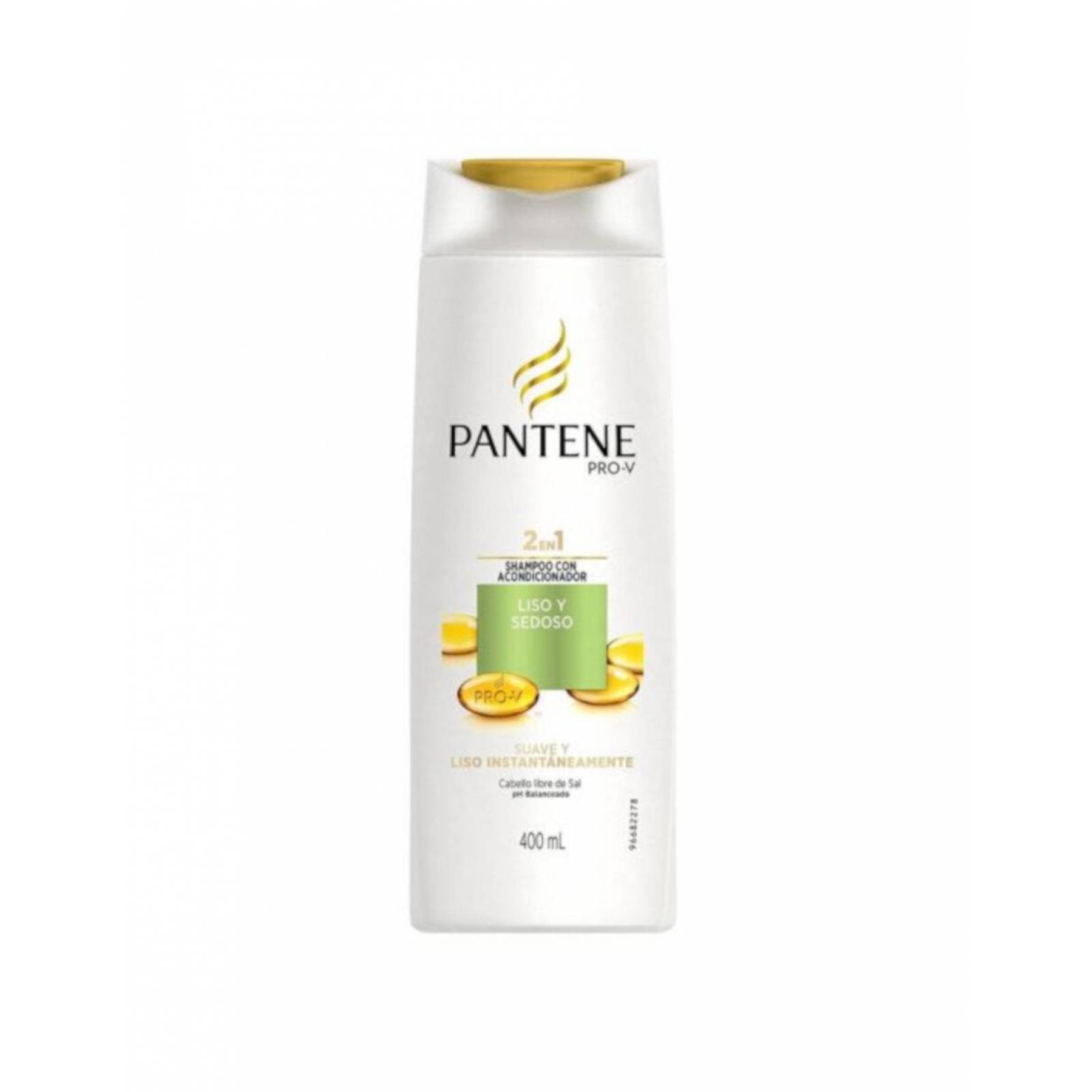 Pack de 12 Shampoo Pantene 2 en 1 Liso Extremo 400 ml 
