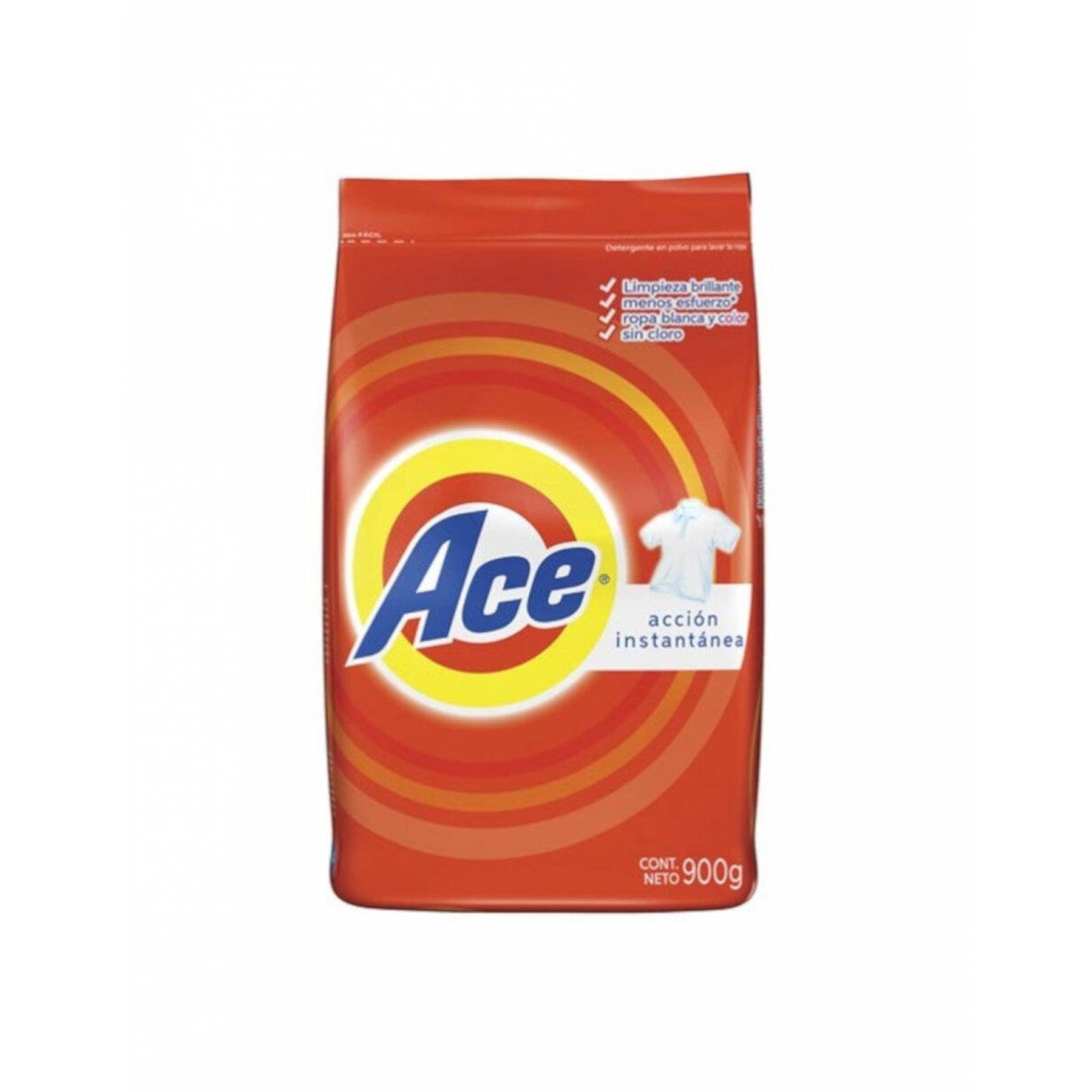 Pack de 10 Detergentes en Polvo Ace Regular 900 gr 