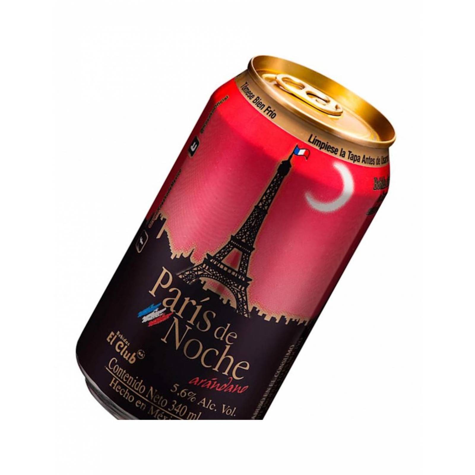 Pack de 12 Mezcla Coñac París de Noche Arándano de 340ml 