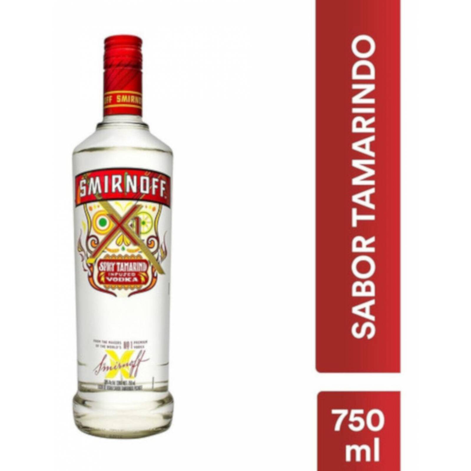 Pack de 12 Vodka Smirnoff x1 Tamarindo 750 ml 