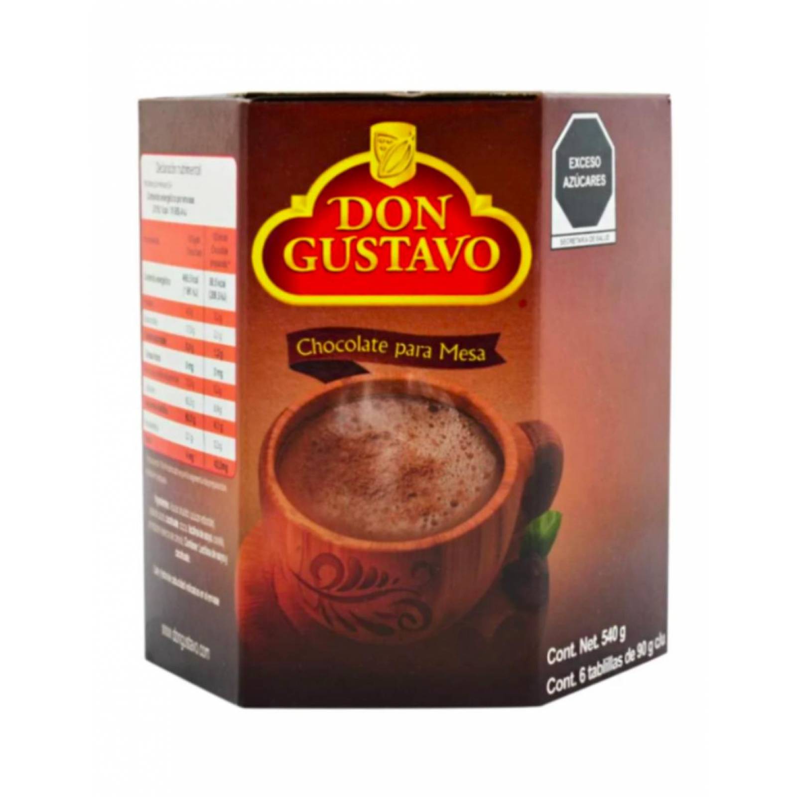 Pack de 12 Chocolate Don Gustavo Tablilla 540 gr 