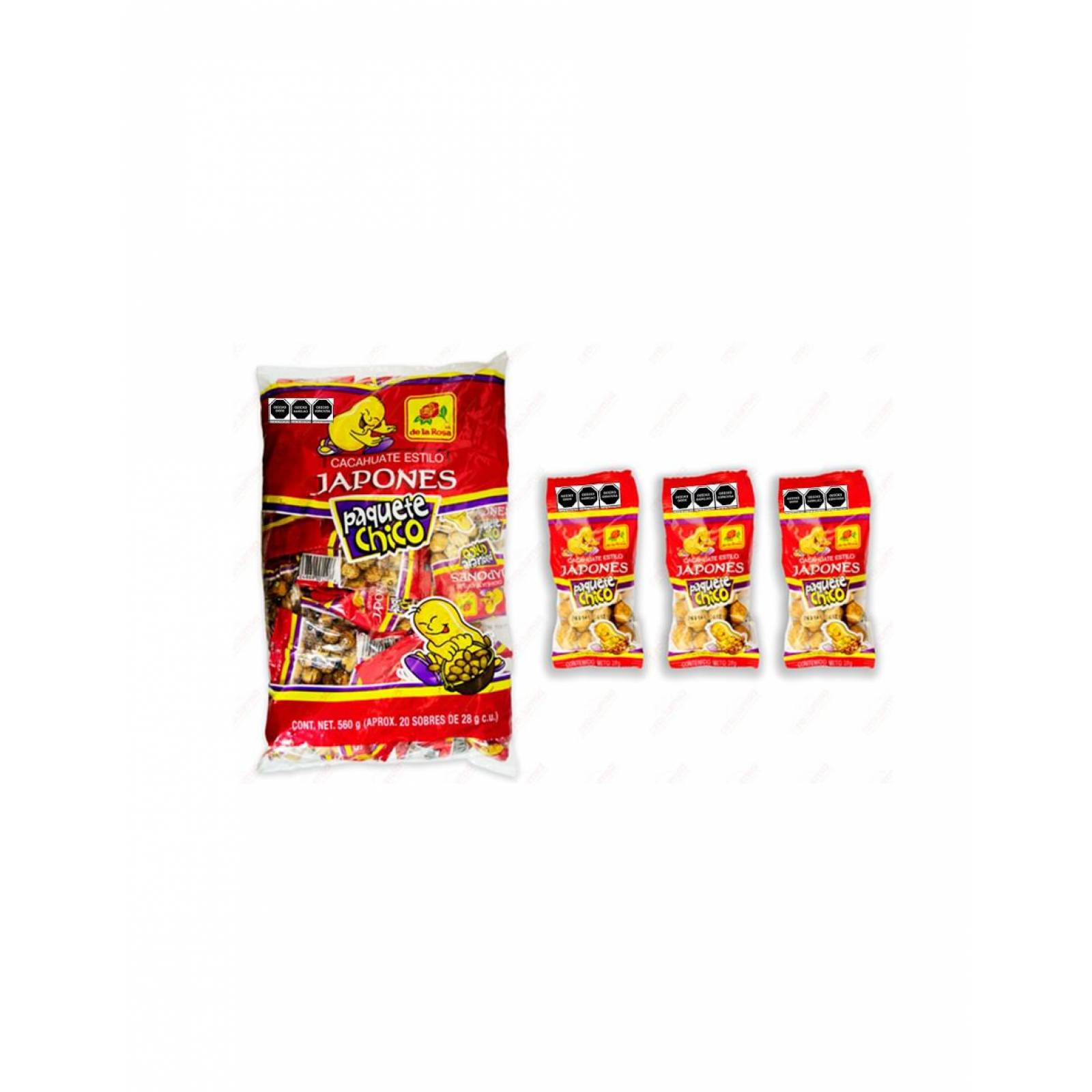 Pack de 15 Cacahuate Japones de la Rosa 20/28g 