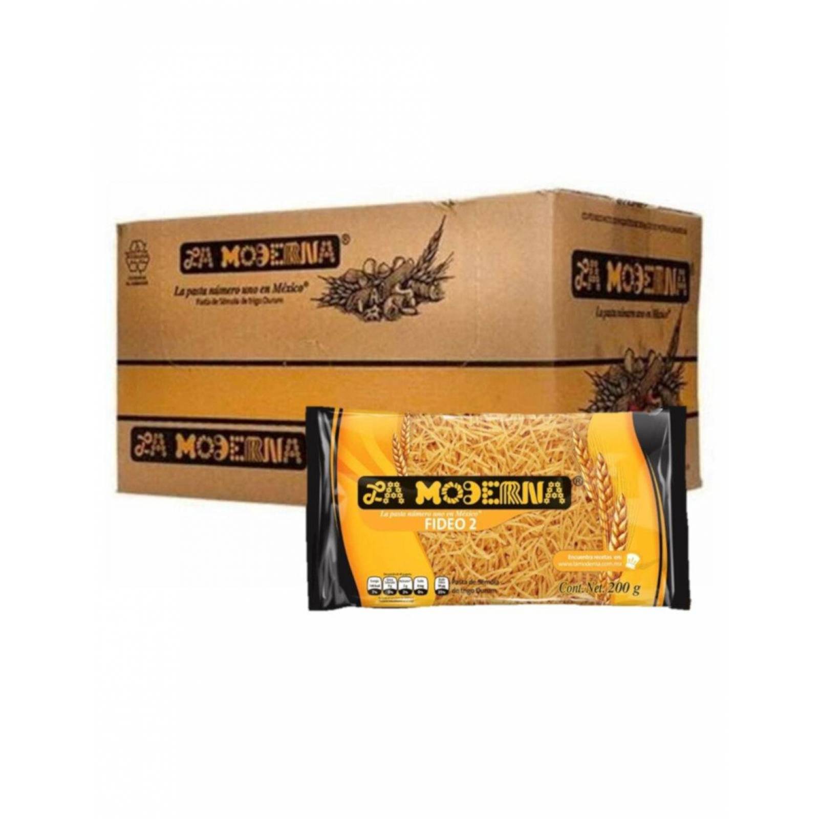 Pack de 20 Sopa para Pasta La Moderna Fideo #2 200 gr 