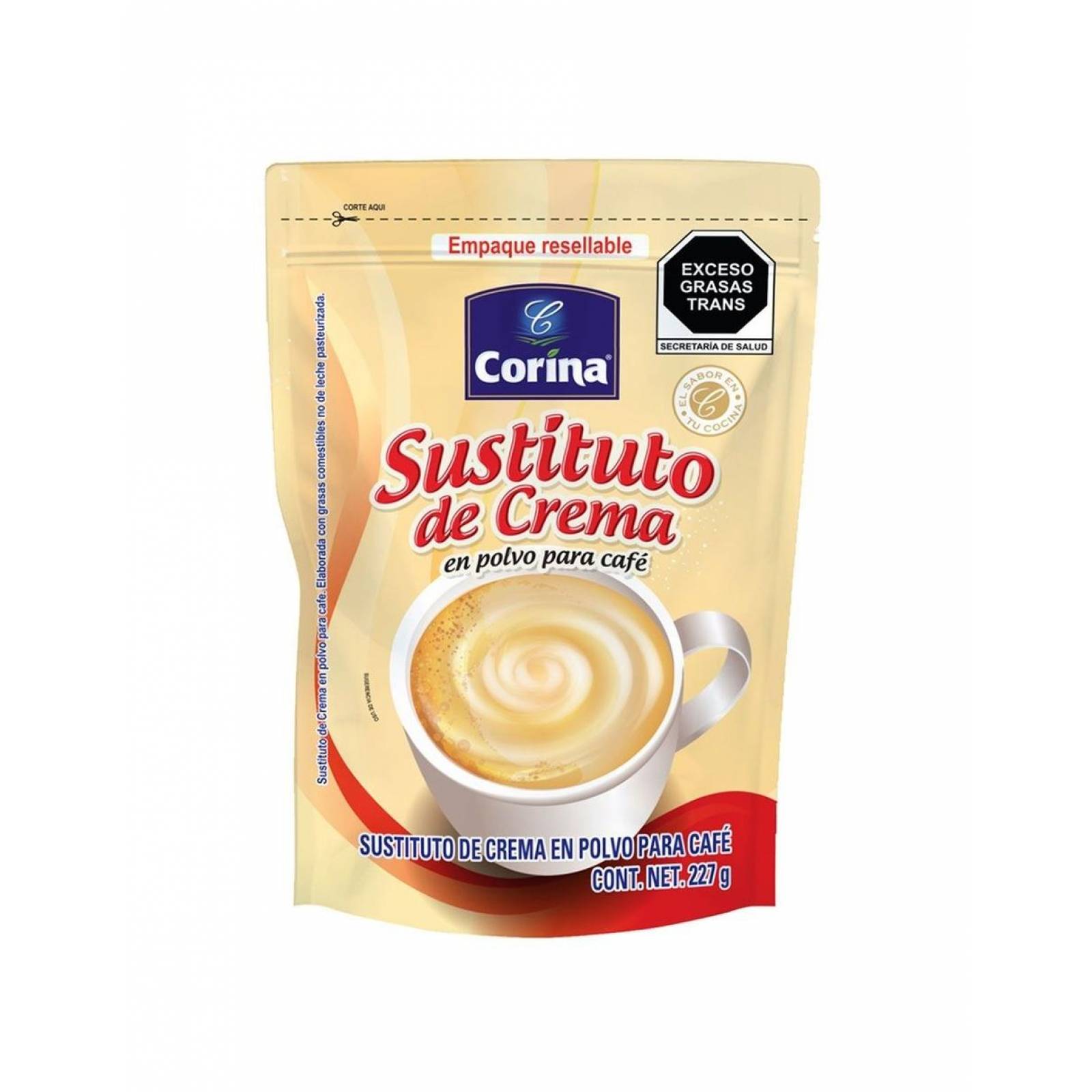 Pack de 12 Sustituto de Crema para Café Corina 227 gr 