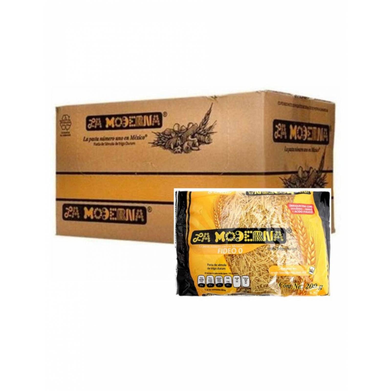 Pack de 20 Sopa para Pasta La Moderna Fideo #0 200 gr