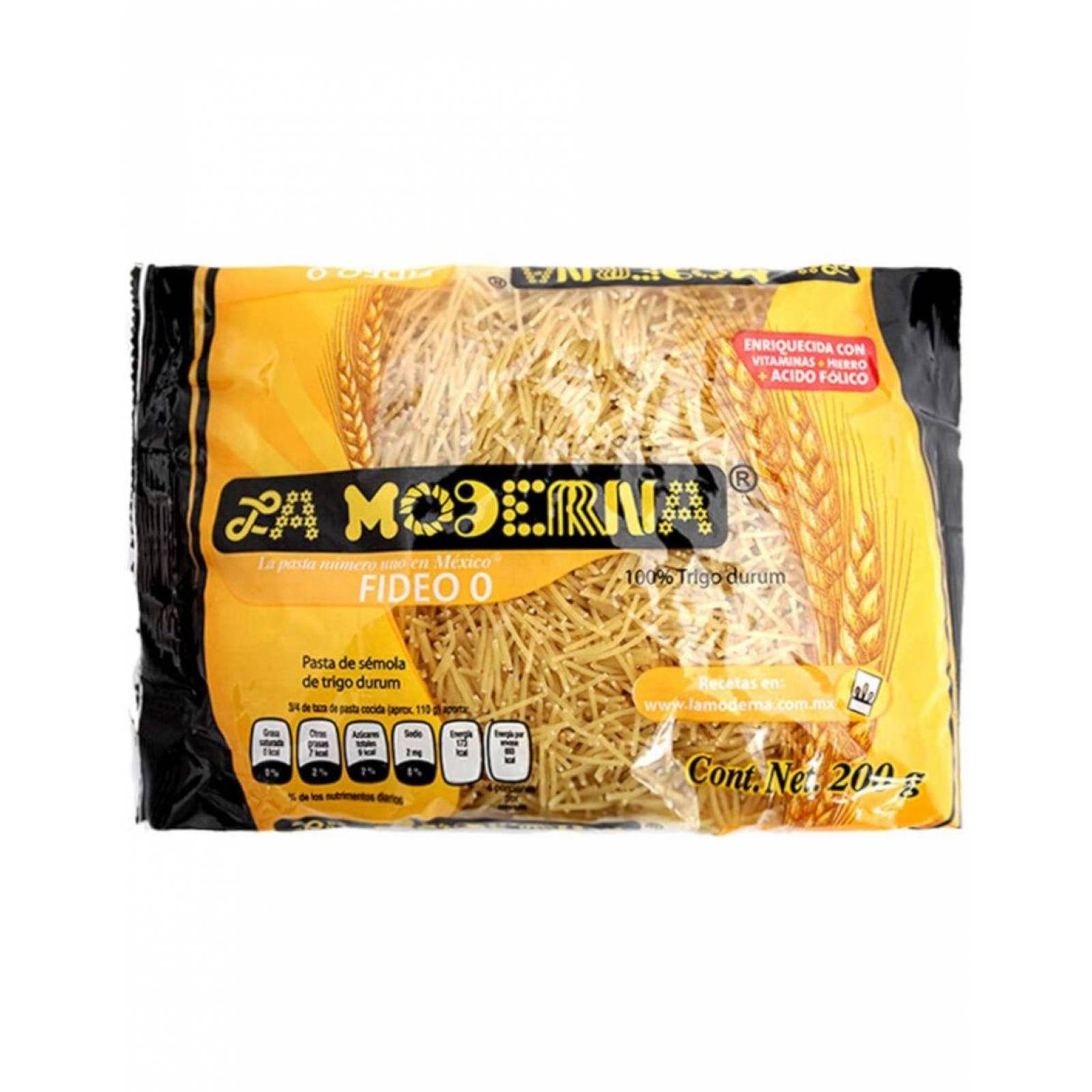 Pack de 20 Sopa para Pasta La Moderna Fideo #0 200 gr