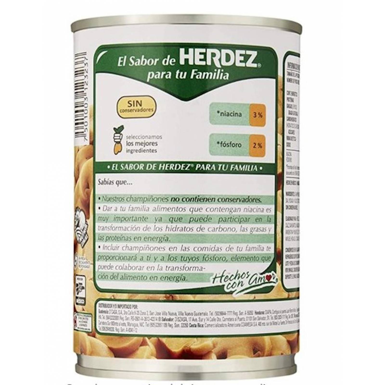 Pack de 24 Champiñones rebanados Herdez de 380g 