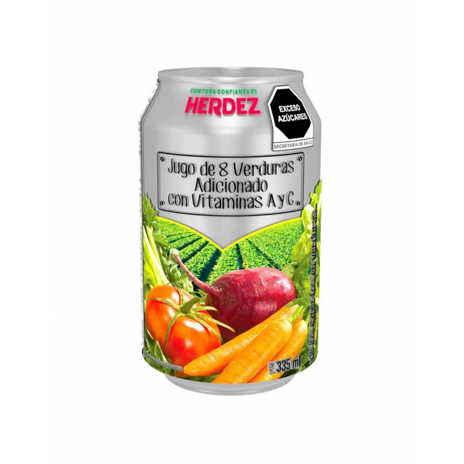 Pack de 24 Jugo 8V Herdez lata de 335 ml 