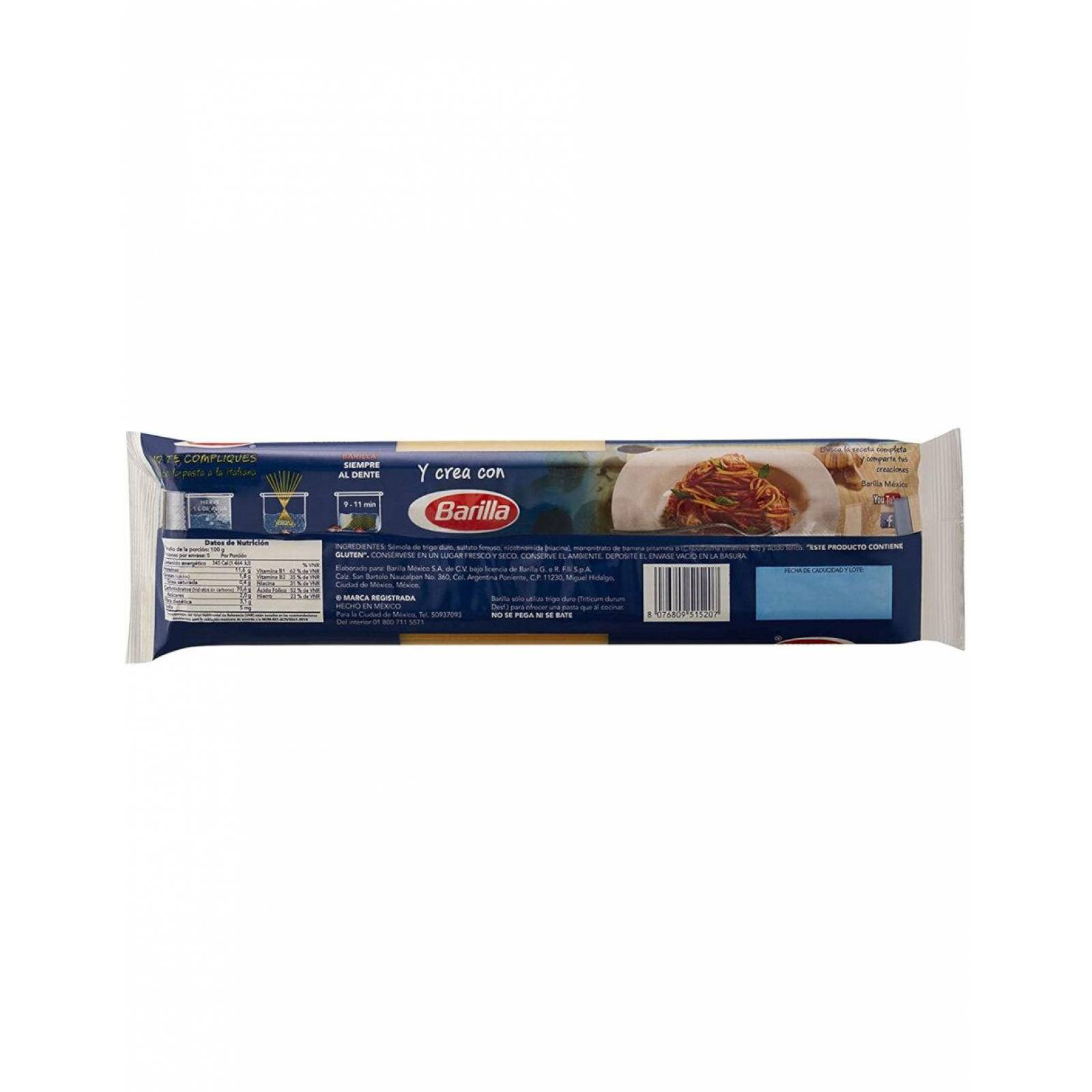 Pack de 25 Sopa para Pasta Barilla Spaghetti #5 500 gr 