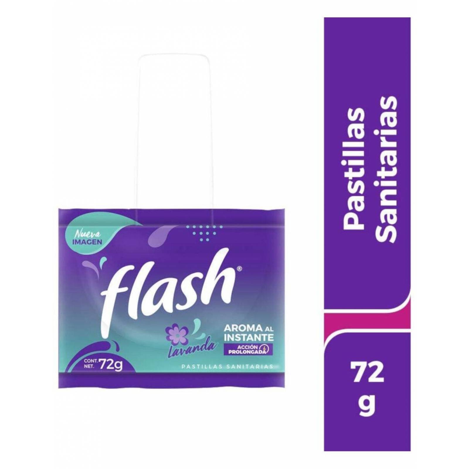Pack de 48 Pastilla Sanitaria Flash Gancho Lavanda 72 gr