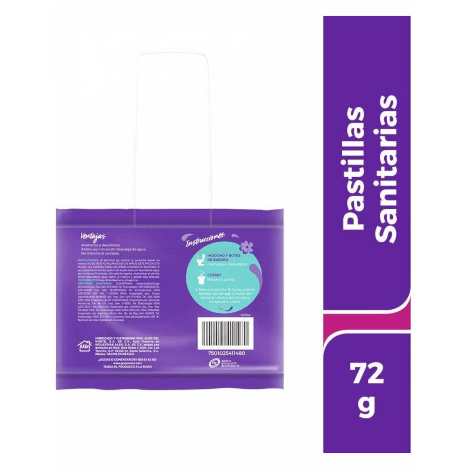 Pack de 48 Pastilla Sanitaria Flash Gancho Lavanda 72 gr