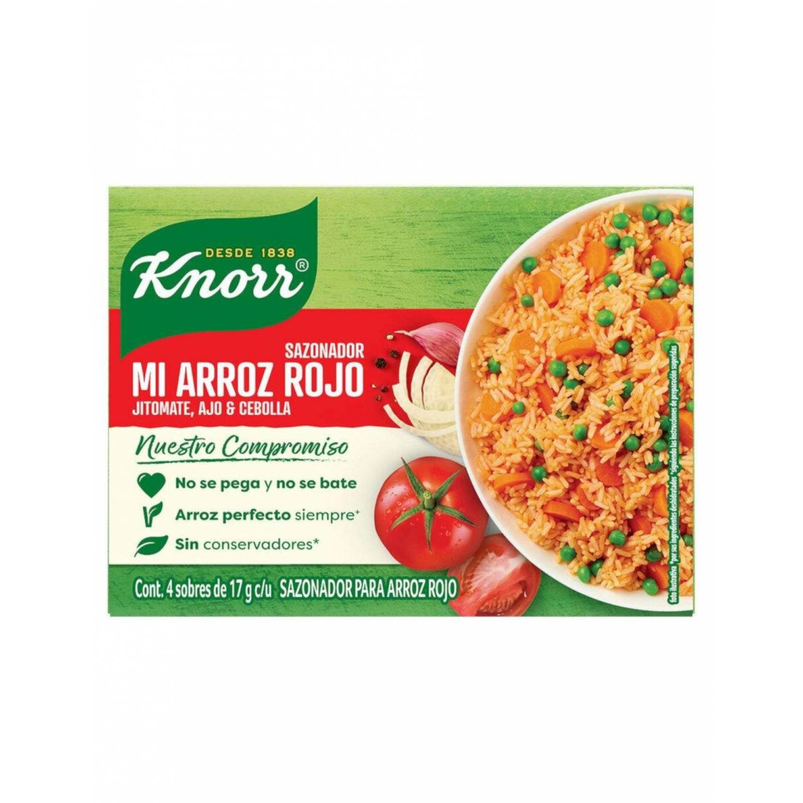 Pack de 24 Sazonador Knorr Mi Arroz Rojo 4/17gr 