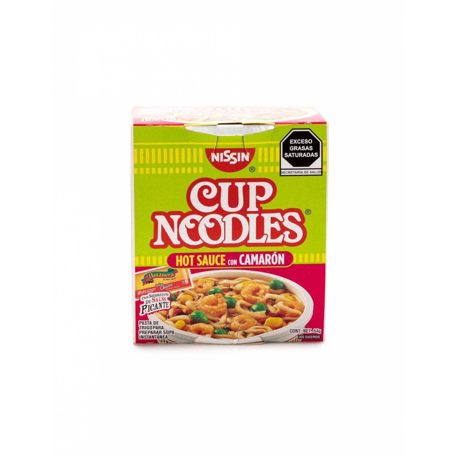 Pack de 12 Sopa Inst. Nissin Hot Sauce Camarón 64 gr 