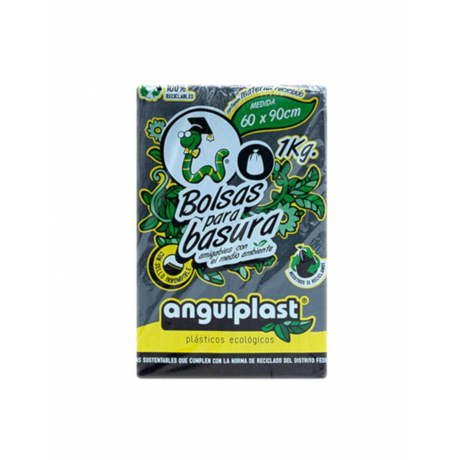 Pack de 10 Bolsa Anguiplast Basura Mediana 60x90 1 Kg 