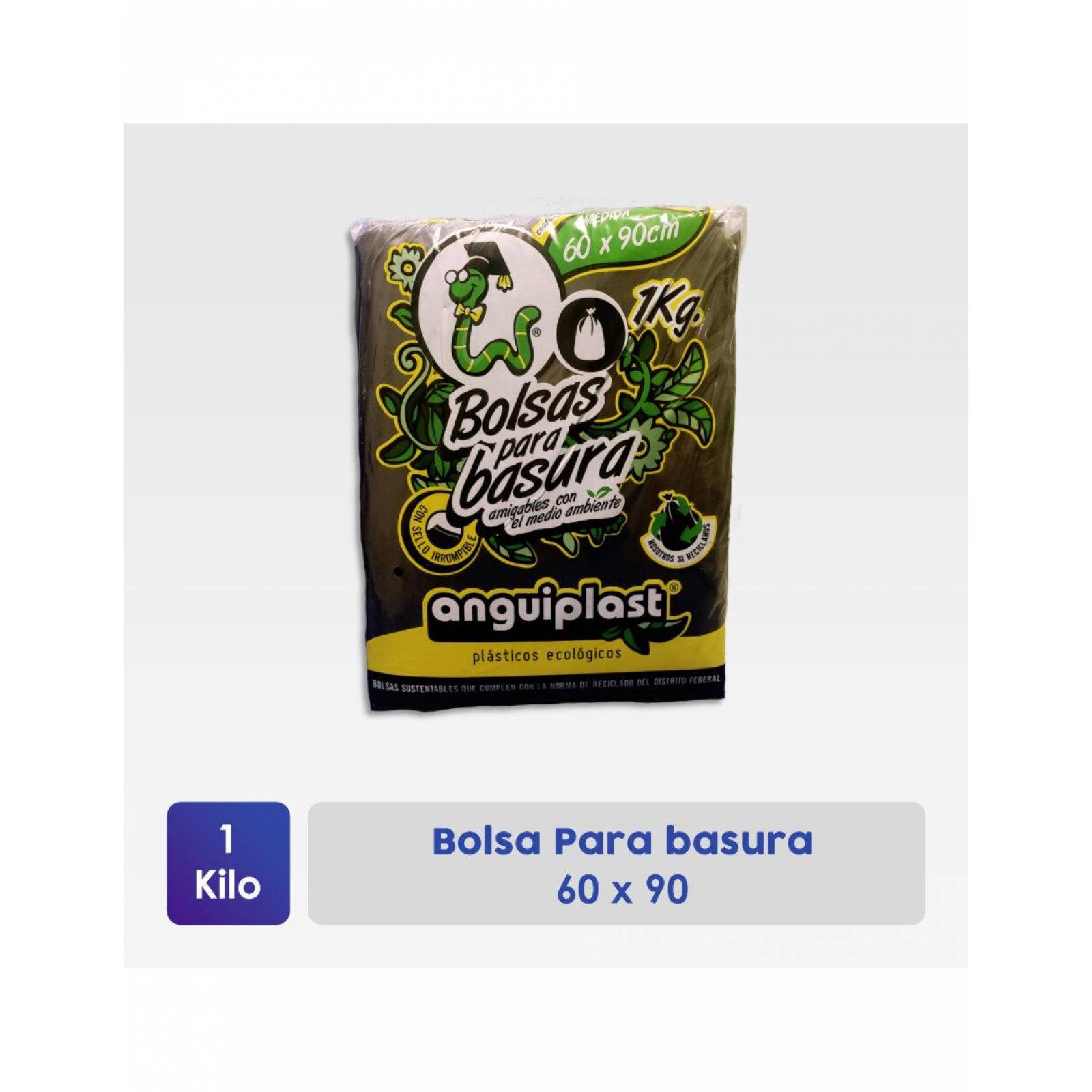 Pack de 10 Bolsa Anguiplast Basura Mediana 60x90 1 Kg 