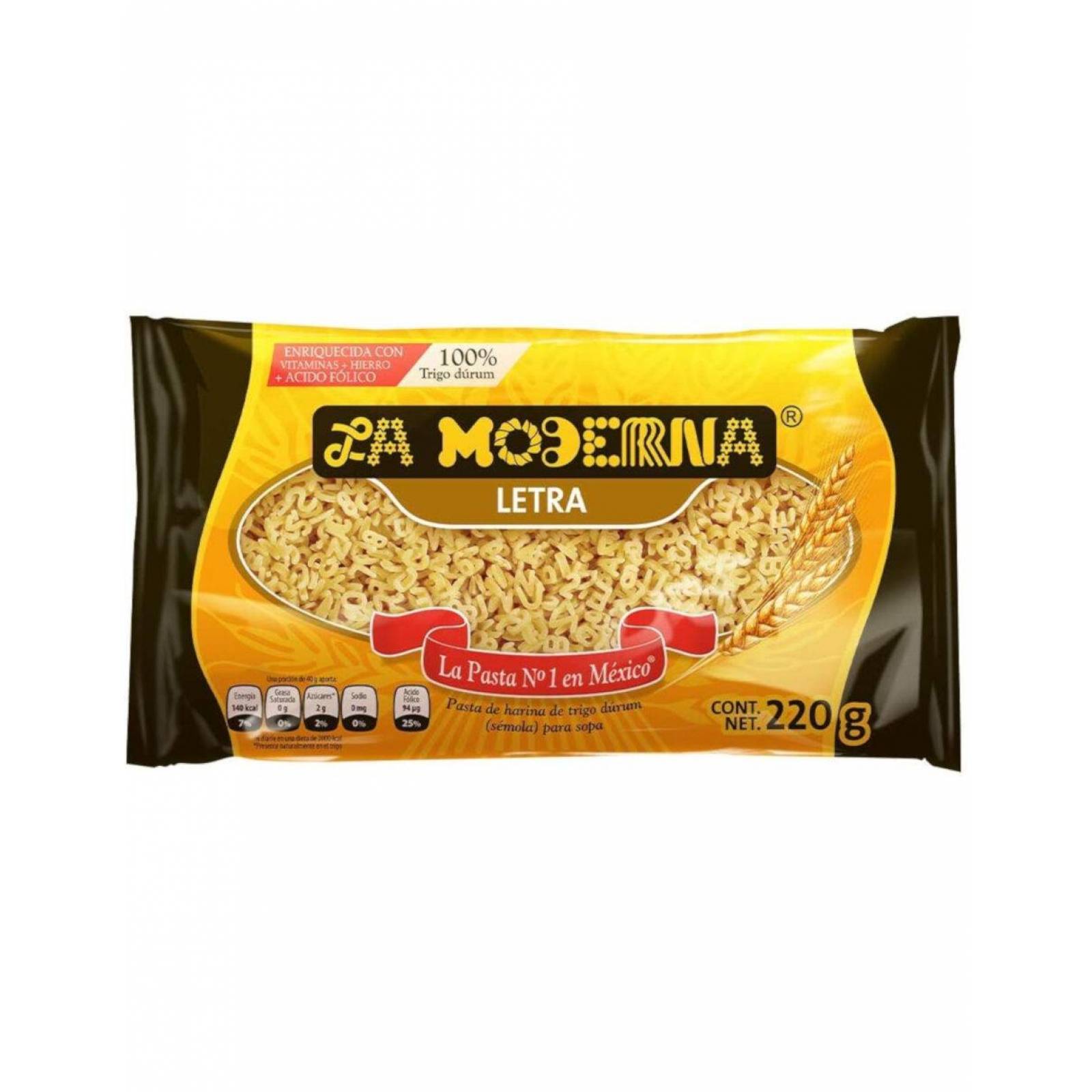 Pack de 20 Sopa para Pasta La Moderna Letra +10% 220 gr