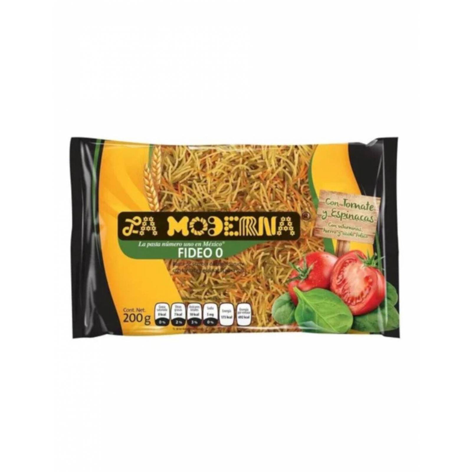 Pack de 20 Sopa para Pasta La moderna Fideo #0 Veg. 200 gr 