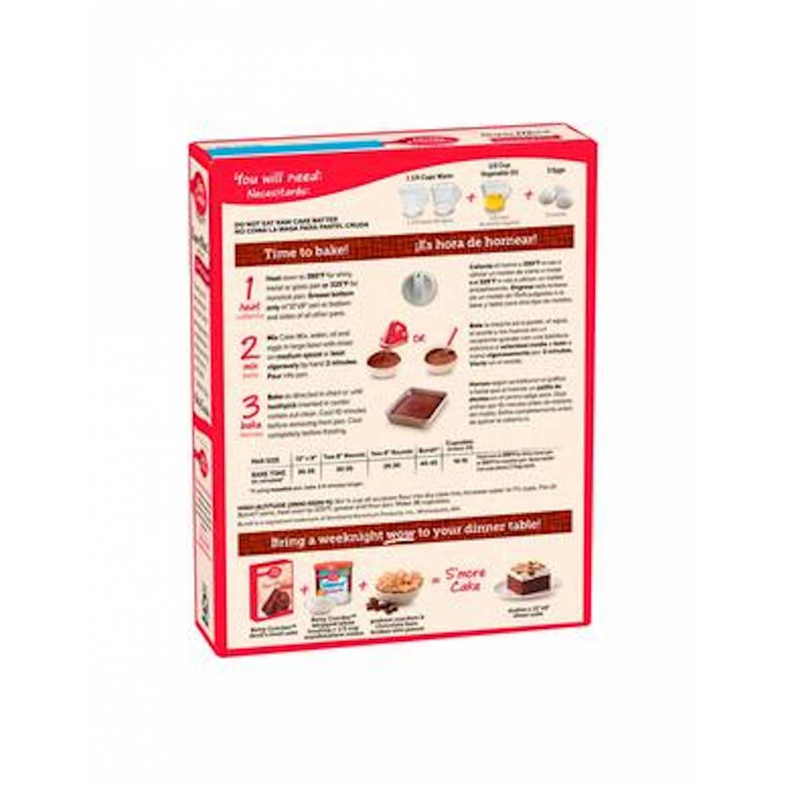 Pack de 12 Harina Betty Crocker P/Pastel Chocolate D de 432g 