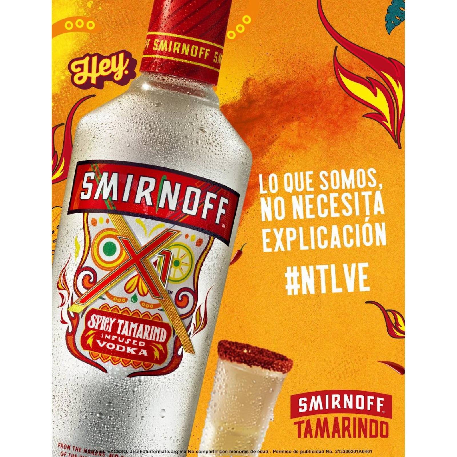 Pack de 48 Vodka Smirnoff Spicy Tamarind de 200ml 