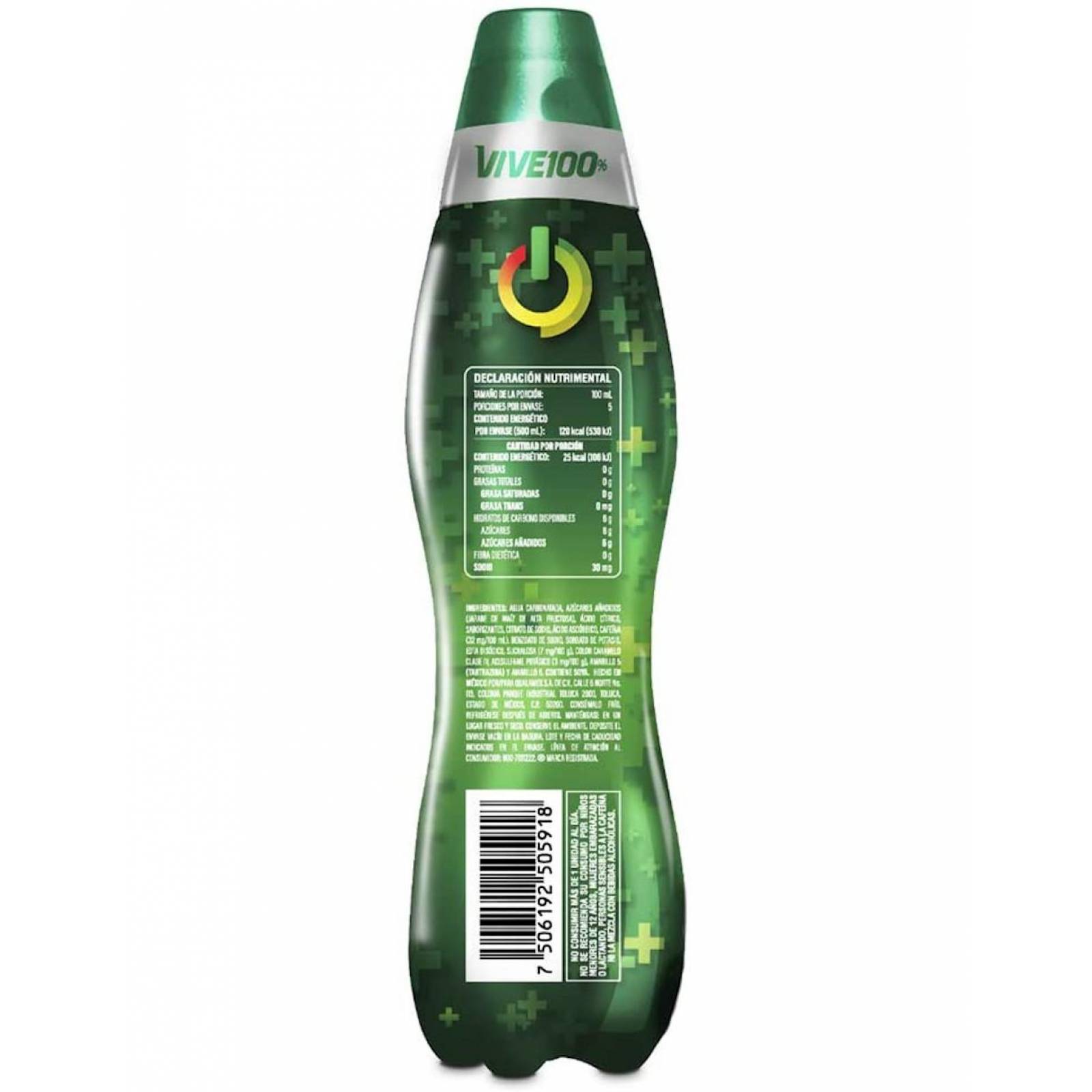 Pack de 4 Bebida Energizante Vive 100% de 6/500ml 