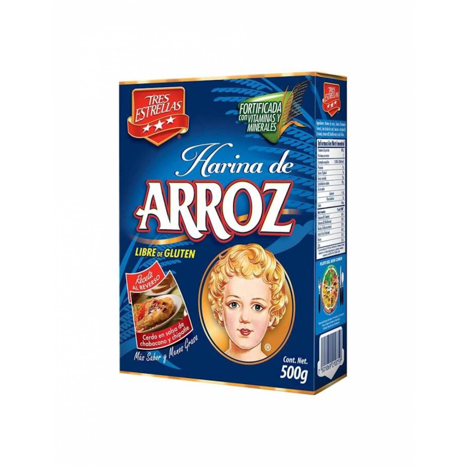 Pack de 12 Harina Tres Estrellas Arroz de 500g 