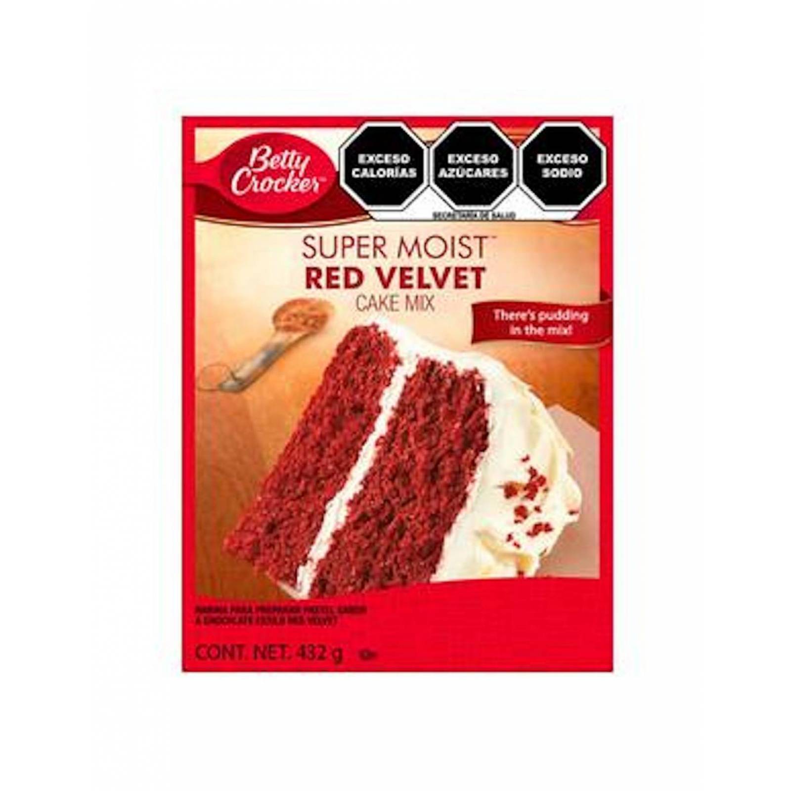 Pack de 12 Harina Betty Crocker P/Pastel Red Velvet de 432g 