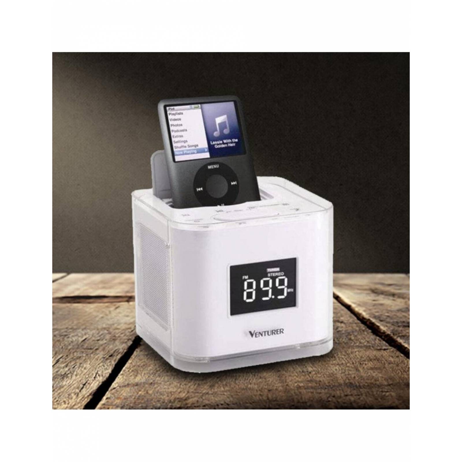 Radio Reloj Despertador Venturer Ipod Dock 30 PIN CR8-030IE5 